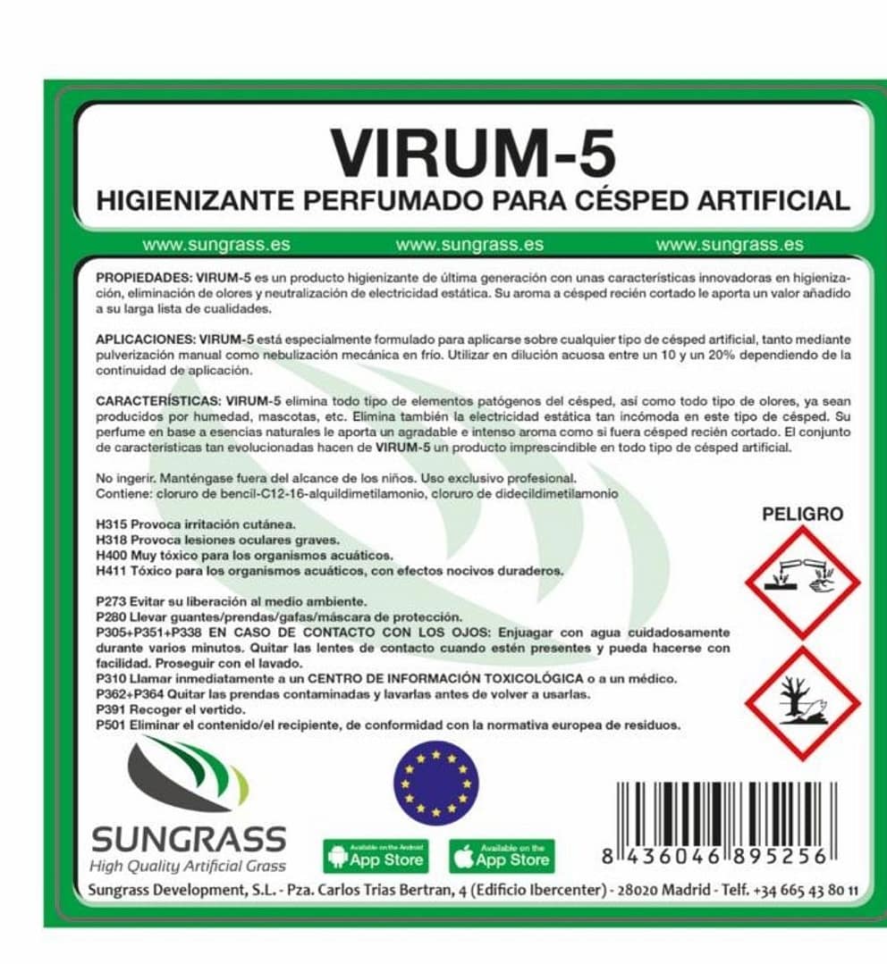 Desinfectante para césped artificial